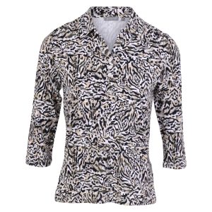 Leopard skjortebluse - Brun - Størrelse S