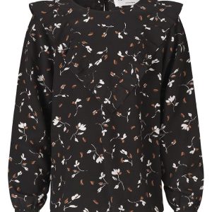 Rosemunde Skjortebluse - Black Day Flower Print - 12 år (152) - Rosemunde Bluse