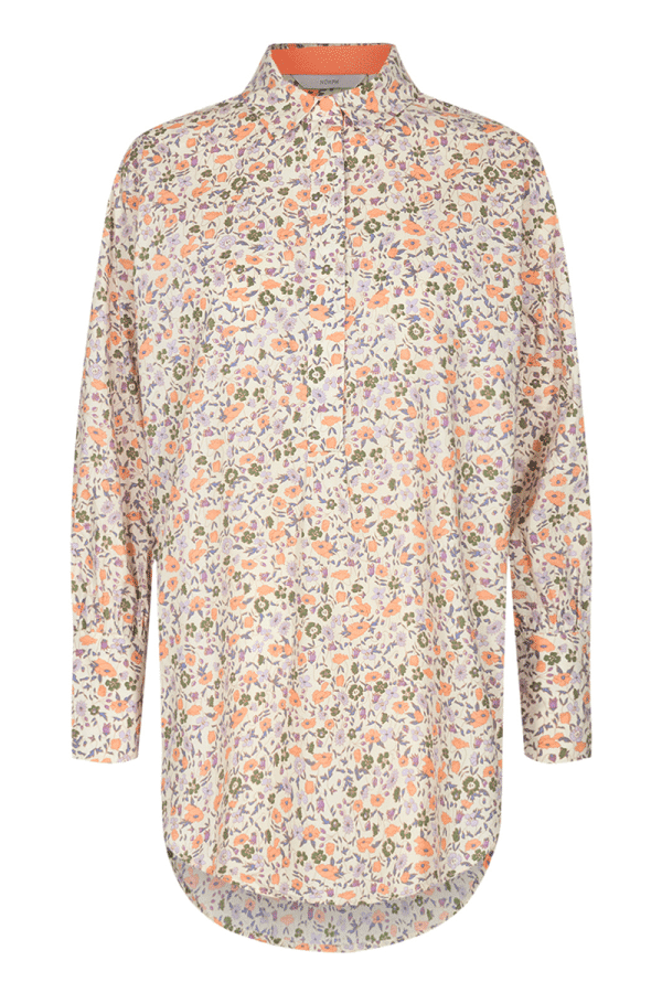 Nümph Charlotta Skjortebluse 700344 5531 Multicolor, Størrelse: 36, Farve: Multicolor, Dame