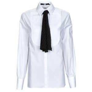 Skjorter / Skjortebluser Karl Lagerfeld BIB SHIRT W/ MONOGRAM NECKTIE