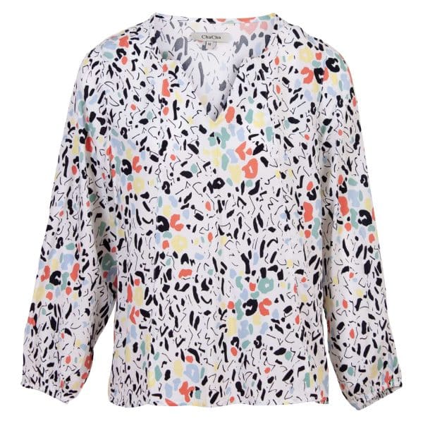 ChaCha - Dame skjortebluse - Hvid - Str. L