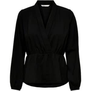 Skjorter / Skjortebluser Only TOP ESCOTE EN PICO NEGRA MUJER 15227909
