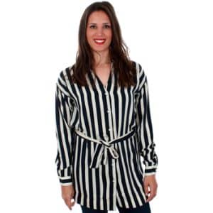 Skjorter / Skjortebluser Vero Moda 10210399 VMSTINNA LS LONG SHIRT NIGHT SKY SNOW WHITE