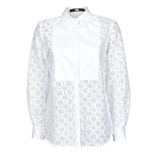 Skjorter / Skjortebluser Karl Lagerfeld KL MONOGRAM LACE BIB SHIRT