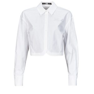 Skjorter / Skjortebluser Karl Lagerfeld crop poplin shirt