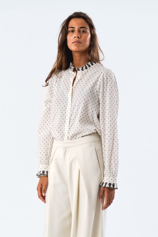 Riverll skjortebluse - Creme