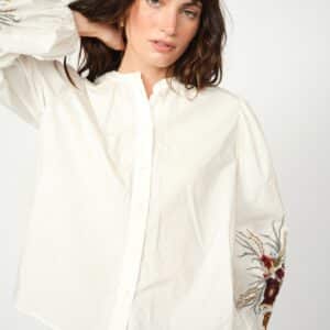 Mysa Popli skjortebluse - Ecru